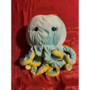 Blue Green Octopus Plush Toy Kids Soft Stuffed Animal Cute Sparkle Tentacles